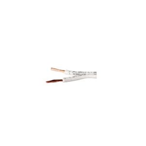 Bobina Cable POD de dos conductores calibre 18 con forro blanco para aplicaciones en alarmas y control de acceso (por metro) Uso en INTEMPERIE