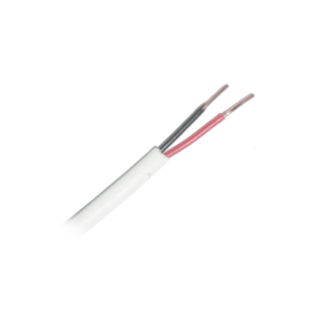 Alambre de 2 Conductores, Forro Color Blanco (de Importación), Calibre 22