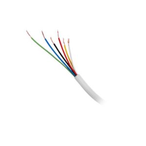 Bobina de 305 metros de cable, Uso INTEMPERIE 22 AWG, 3 pares, de color blanco para aplicaciones de alarmas de intrusión y automatización.