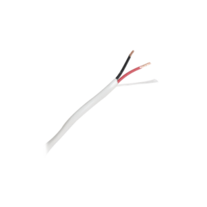Bobina de 305 metros de cable 18 AWG, Uso INTEMPERIE 2 conductores, tipo CM-CL2, de color blanco para aplicaciones en Alarmas de intrusión /Control de acceso/Interfonos y TV porteros/Automatizacion/Audio y Voceo.