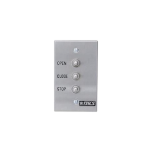 Botonera triple compatible con motores para portones abatibles y corredizos Doorking / Uso en interiores / Fácil instalación en caja estándar