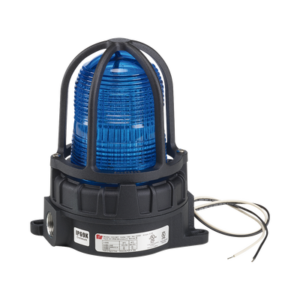 Luz de advertencia LED para ubicaciónes peligrosas, montaje tipo tubo, 24Vcd, azul