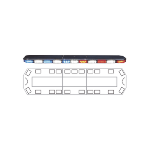 Torreta 47" Serie 21 con 132 LEDs, frente: Rojo,Azul y luces de penetración, trasero: Rojo,Ámbar,Azul. Laterales: Blanco ( callejoneras)
