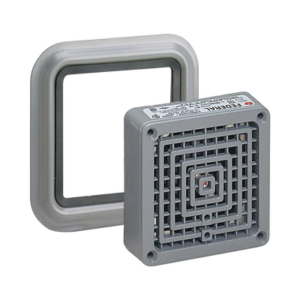 Bocina Vibratone con placa de ajuste, UL y cUL, 24Vca, gris
