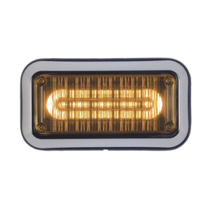 Luz perimetral de advertencia Prizm II con bisel 7"x 3", lente claro, LED color ámbar