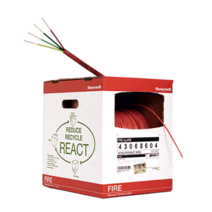 Bobina de 152 metros de alambre,18 AWG, 4 conductores, tipo FPL, de color rojo para aplicaciones en sistemas de detección de incendio y sistemas de evacuación.