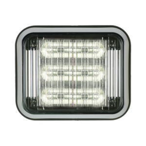 Luz perimetral led prizm  II de 7x9 con bisel, lente de color y ref 8, ambar