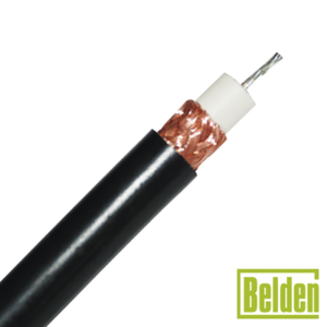 Retazo de 20 Metros de cable coaxial RG11U, conductor central de cobre estañado trenzado, calibre 18 con blindaje de malla trenzada de cobre 97%