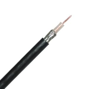 Retazo de 10 Metros de Cable RG58U con blindaje de malla trenzada de cobre 95%, aislamiento de polietileno