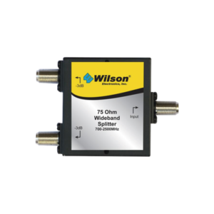 Divisor de potencia (Splitter) en 75 Ohm, de dos vías para 700-2700 MHz.