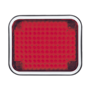 Luz perimetral LED roja 7x9 con bisel