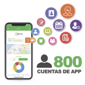 Licencia para realizar checadas de asistencia desde Smartphone (APP) con envío de fotografía y ubicación por GPS / Compatible con BIOTIME7.0 / Licencia para 800 usuarios