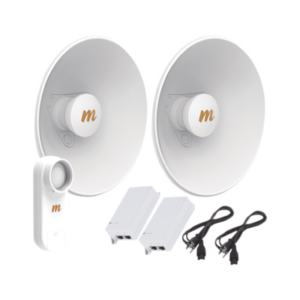 Kit de 2 radios C5X con antenas N5-X25-2PACK (25 dBi), rango de frecuencia extendida (4.9 a 6.4 GHz),  incluye inyector POE