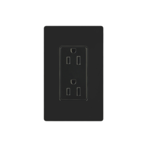 Tomacorriente, receptaculo convencional 120V, 15A, color negro.