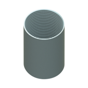 Cople 3" (76mm) pared gruesa con rosca galvanizado etiqueta amarilla