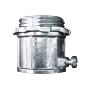 Conector 1/2" ( 13mm) pared delgada con tornillo tipo americano galvanizado etiqueta verde galvanizado