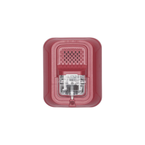 Sonorizador Tipo Chime con Lámpara Estroboscópica a 2 Hilos, Montaje en Pared, Color Rojo, con Configuración Estroboscópica Seleccionable, Nuevo Diseño Moderno y Elegante y Menor Consumo de Corriente