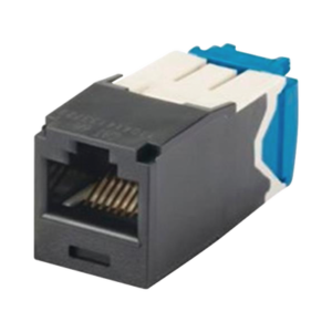 Conector Jack RJ45 Estilo TG, Mini-Com, Categoría 6A, de 8 posiciones y 8 cables, Color Negro
