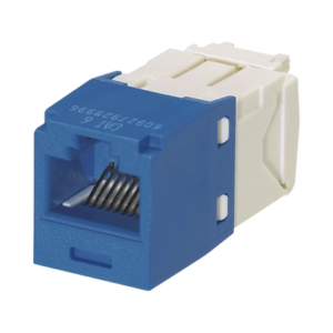 Conector Jack RJ45 Estilo TG, Mini-Com, Categoría 6, Con Gel, Resistente a la Corrosión, de 8 posiciones y 8 cables, Color Azul