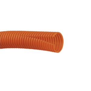 Tubo Corrugado Abierto para Protección de Cables, 1in (25.4 mm) de Diámetro, 30.5 m de Largo, Color Naranja