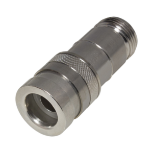 Conector N Hembra - Compresion, en linea para LMR-400, CNT-400, RG-8/U, RF-400, Plata/Oro/Teflón.