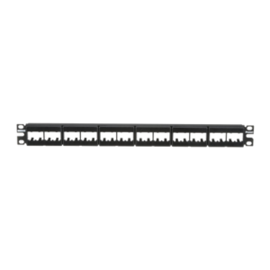 Panel de Parcheo Modular Mini-Com (Sin Conectores), Plano, Sin Blindaje, de 24 puertos, 1UR