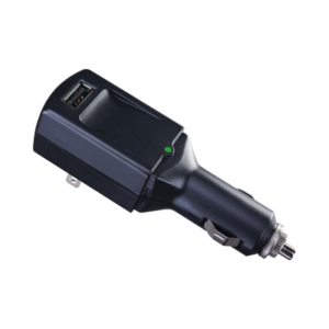 Cargador USB Portátil, Con Entrada 120 Vca o Toma Vehicular (encendedor de cigarrillos), Puerto USB de 5 Vcd 1 Amp
