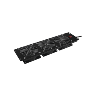 Kit de 3 Ventiladores para Montaje en Rack de 19 in, Alimentación 120 Vca con Plug NEMA 5-15P, 3 UR, Color Negro
