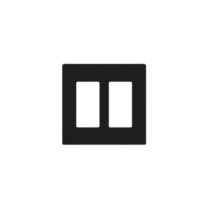 Placa de pared 2 espacio, para atenuador (dimmer), switch ó control remoto PICO inalámbrico.