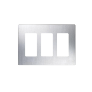 Placa de pared 3 espacio, para atenuador (dimmer), switch ó control remoto PICO inalámbrico.
