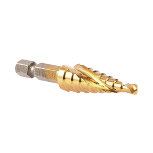 Broca escalonada espiral de hss-ti 4-12 mm zanco de 1/4" hexagonal.