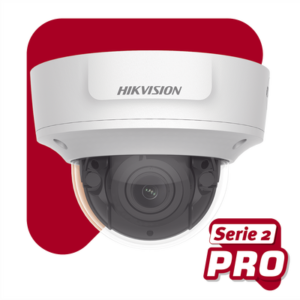 Domo IP 4 Megapixel / Serie PRO / Lente Mot. 2.8 a 12 mm / 30 mts IR EXIR / Exterior IP67 / IK10 / Audio y Alarmas / PoE / WDR 120 dB / Videoanaliticos Integrados