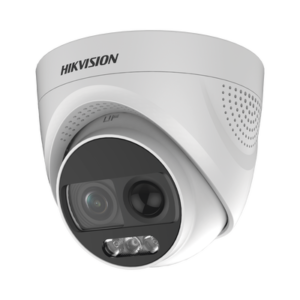 Domo TURBO 1080p / Imagen a color 24/7 / Lente 2.8 mm / Luz Blanca 20 mts / Exterior IP67 / WDR 130dB / Sensor PIR / Salida de alarma