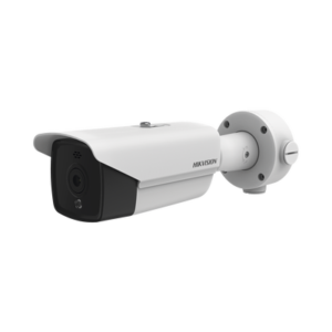 Bala IP Térmica 160 X 120 / Lente 3.1 mm / Termométrica / Detección de Temperatura / PoE /Exterior IP66 / Sirena y Luz Intermitente Integrada