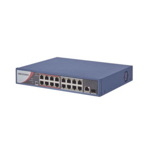 Switch PoE 300 Metros LARGA DISTANCIA / 16 puertos 802.3 af/at (30 W) 10/100 Mbps + 1 Puerto Gigabit + 1 Puerto SFP