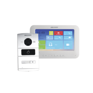 Kit de Videoportero IP / 1.3 Megapixel / Monitor Touch / Lector de Tarjetas (MIFARE) / Compatible con Hik-connect para recepción de llamada con App móvil