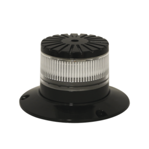 Baliza LED compacta discreta, domo claro, color verde