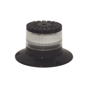 Baliza LED compacta discreta, domo claro, color rojo