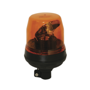 Baliza rotativa LED color ambar SAE Clase I con montaje de poste