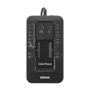 UPS de 550 VA/330 W, Topología Standby con Modo Ahorrador ECO, Entrada 120 Vca NEMA 5-15P, Con 8 Tomas NEMA 5-15R