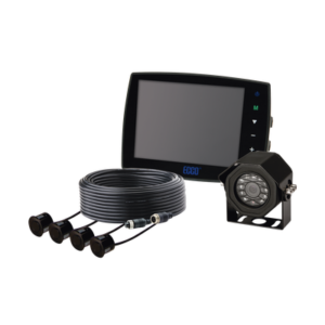 Sistema alámbrico de cámara y monitor de 5.6” con sensores de reversa