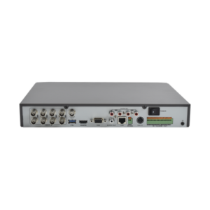 DVR 8 Megapixel / 8 Canales 4K TURBOHD + 8 Canales IP / 1 Bahía de Disco Duro / 4 Canales de Audio / 8 Entradas de alarma / Vídeoanálisis
