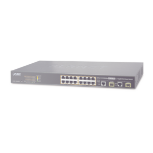 Switch Administrable L2 de 16 Puertos PoE+ y 2 Puertos Compartidos Gigabit TP/SFP