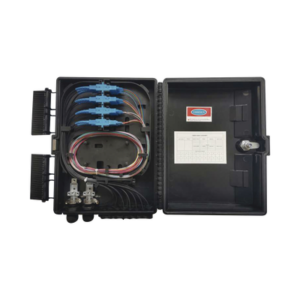 Cierre de Empalme para 24 fusiones de fibra óptica, Interior/Exterior, con 8 acopladores SC/APC y splitter 1x8, IP65