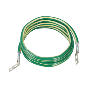 Jumper para Aterrizar Equipos, 6 AWG, con Terminal Doblada a 45 Grados, Para Conexión a Tierra y Terminal Recta Para Equipos, 5.5m de Largo