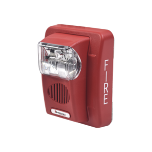 Sirena/Estrobo, Color Rojo, 24 VCD, 100dB, Intensidad Luminosa Seleccionable