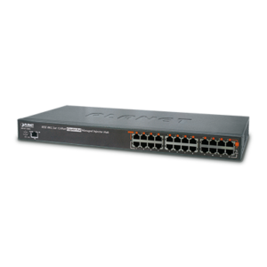 Inyector HUB high PoE 802.3at (Mid-span) administrable de 12 puertos 10/100/1000 Mbps