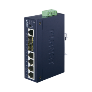 Switch Administrable industrial L2+ de 4 puertos 10/100/1000T + 2 puertos SFP 100/1000X