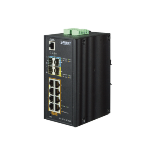 Switch Industrial Administrable 8 puertos 10/100/1000 T 802.3at PoE + 2 Puertos 100/1000X SFP + 2 puertos 10G SFP+
