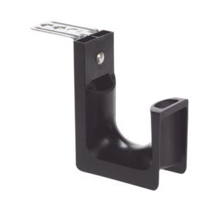 Sujetador tipo J (J-Hook), Con Soporte para Montaje en Techo, Hasta 46 Cables Cat6, Nylon 6.6, Color Negro, 1 pieza